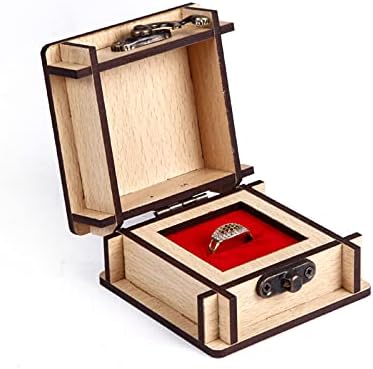 קופסת תכשיטים מעץ Krupasadhya לנשים וגברים טבעת קואולה | מארגן תכשיטים קופסא קופסת יד מגולפת ביד, פריטי מתנה מאת Krupasadhya
